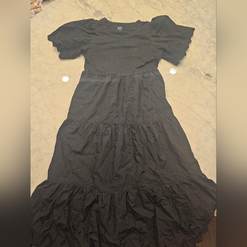 Elegant Black Tiered Dress